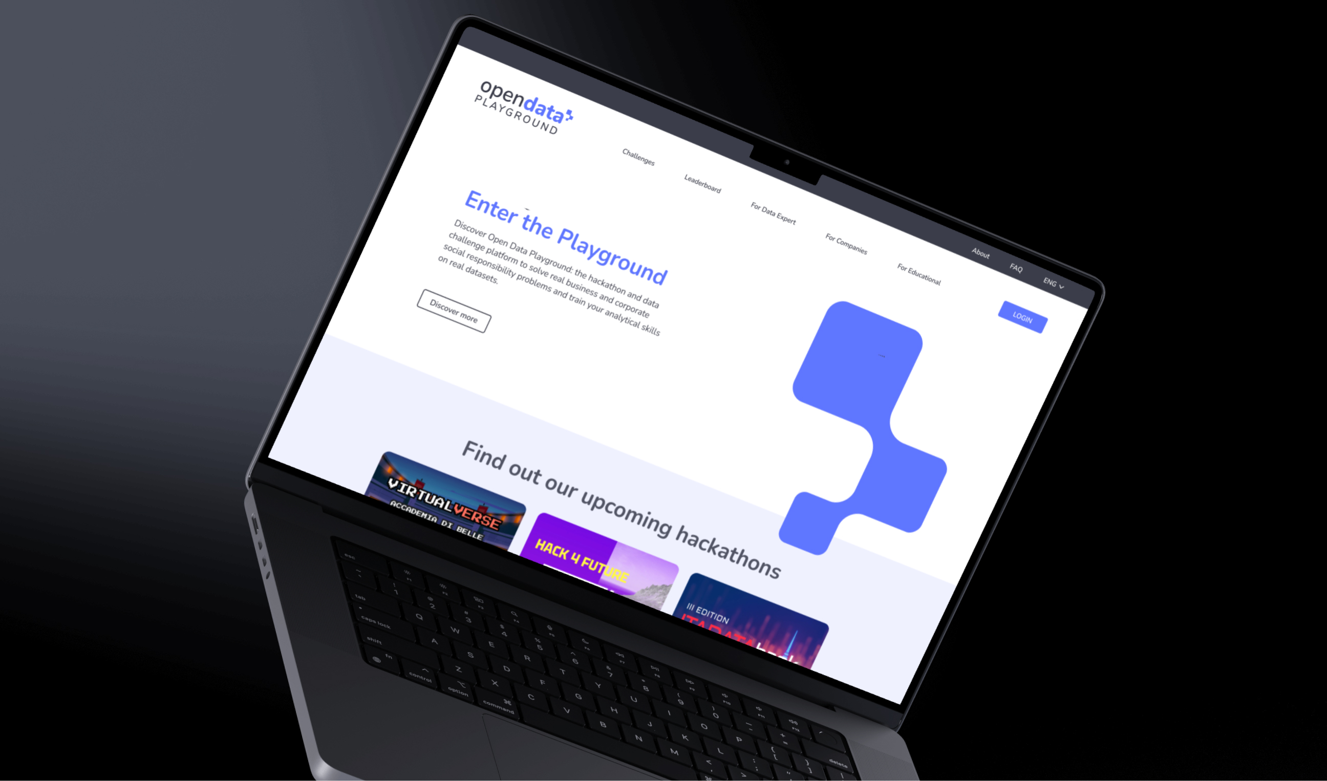 Open Data Playground, Desktop Hero Homepage